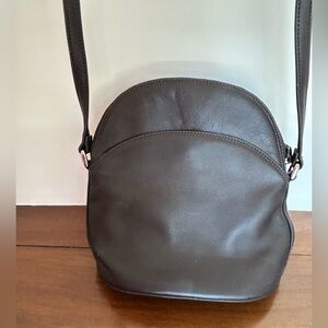 Talbots Leather Chocolate Brown Crossbody Bag Purse